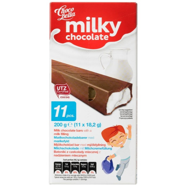 Kalorier i Choco Bella Milky Chocolate